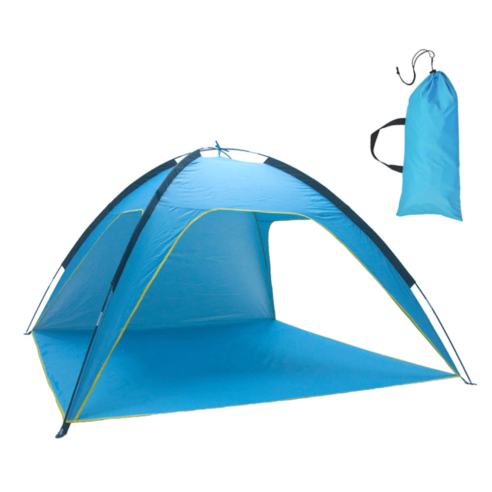 Cheap Goat Tents Big Beach Camping Tent Ventilated Silver Coated Rainproof Picnic Anti UV Sunshade Tents Sun Shelter with Storage Bag Tents 
